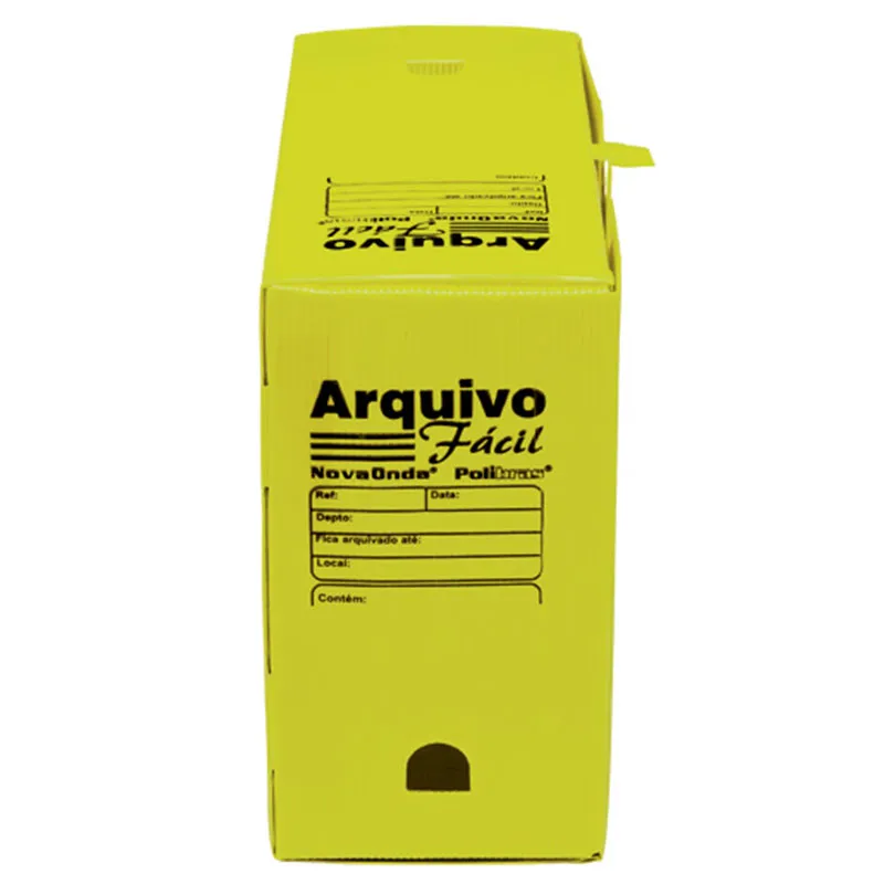 Arquivo morto plástico gigante novaonda amarelo - Polibras