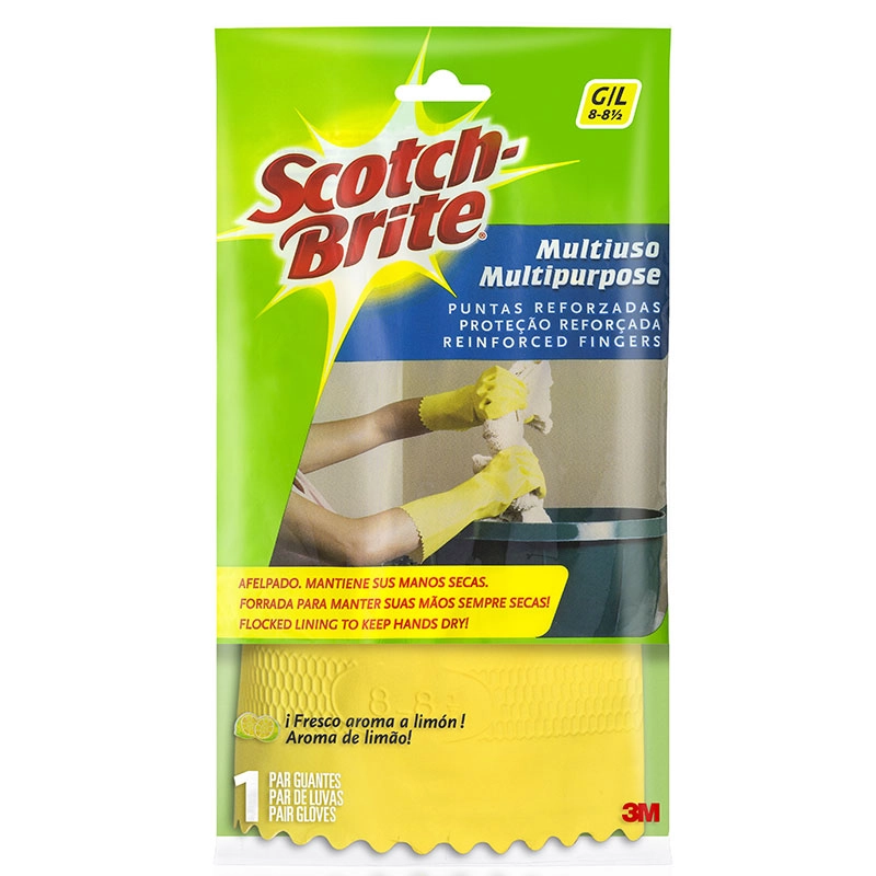 Luva multiuso Scotch-Brite grande limão amarela - 3M