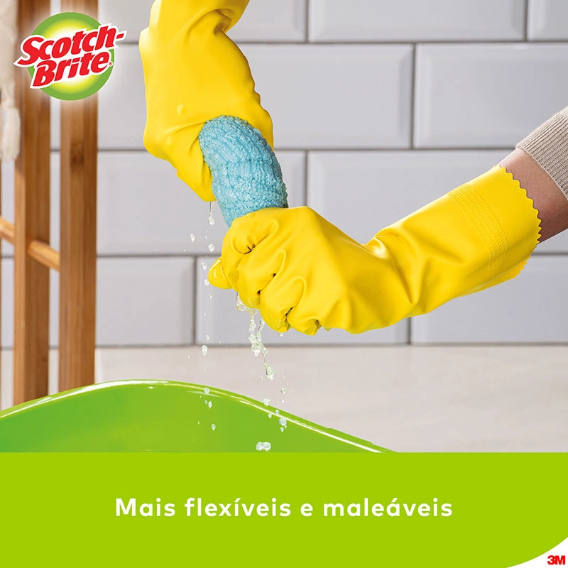 Luva multiuso Scotch-Brite grande limão amarela - 3M