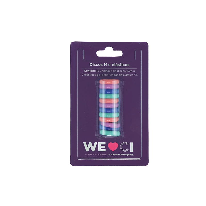 Discos e elástico caderno inteligente Mar Tropical 23mm CI231046