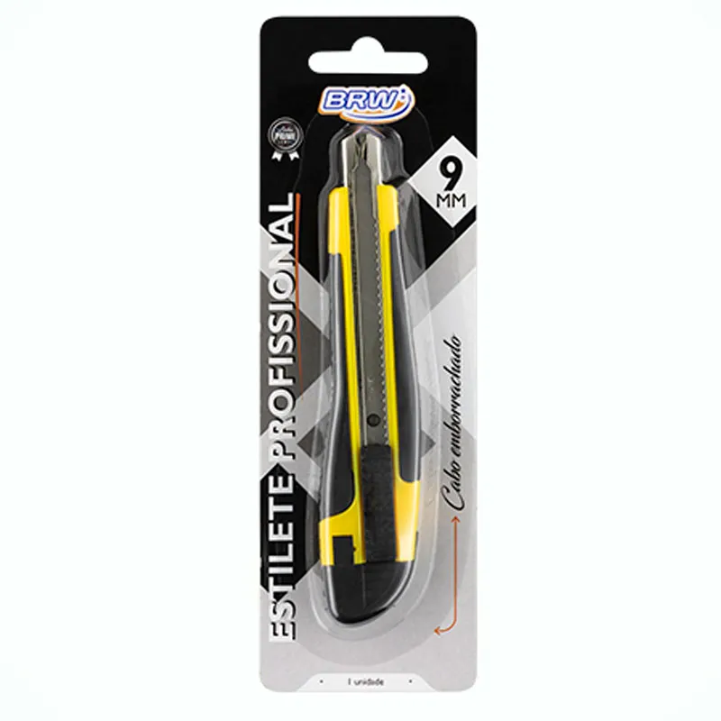 Estilete estreito profissional trava desliz 9mm - ES0903 - BRW