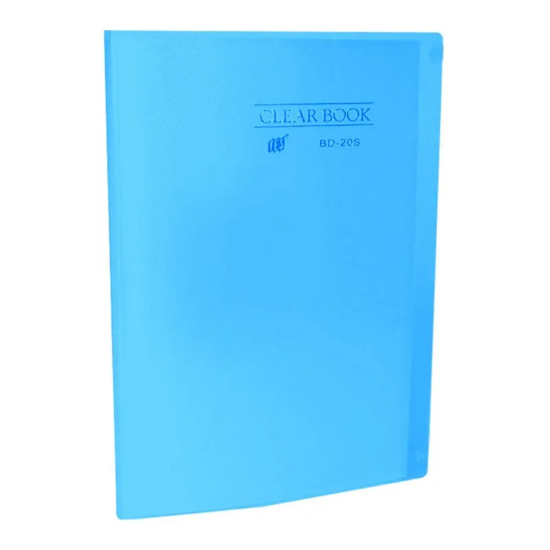 Pasta catálogo transparente ofício Azul BD20S/AZ com 20 plásticos - Yes
