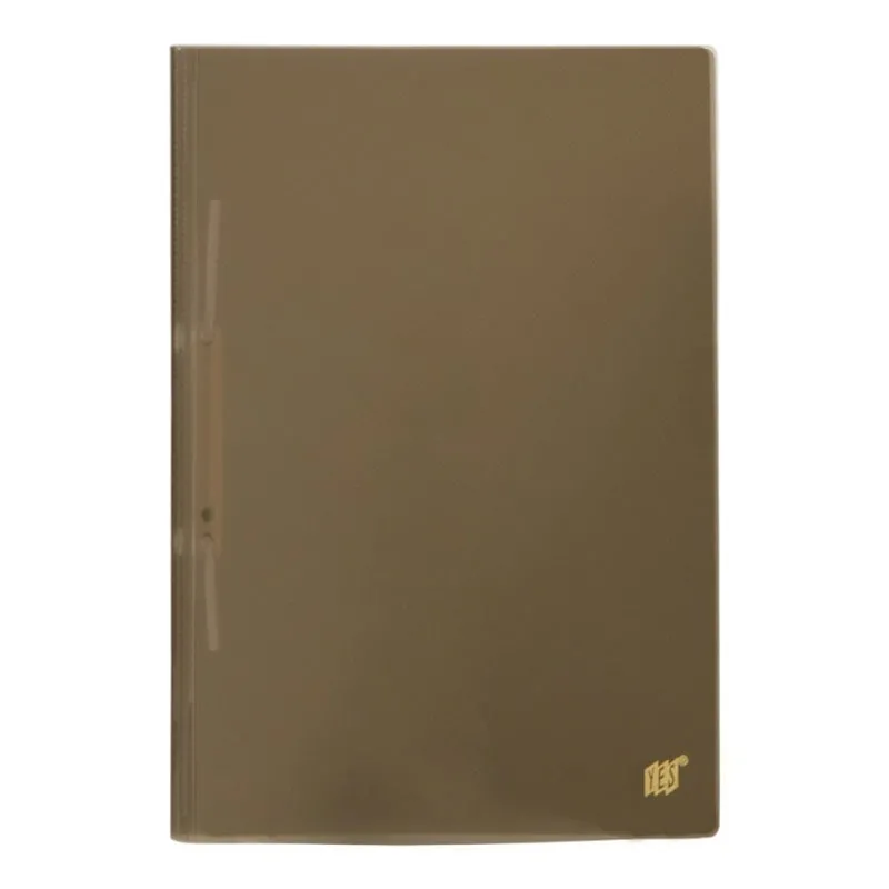 Pasta plástica com grampo ofício - transparente fumê - 112S.FM - Yes