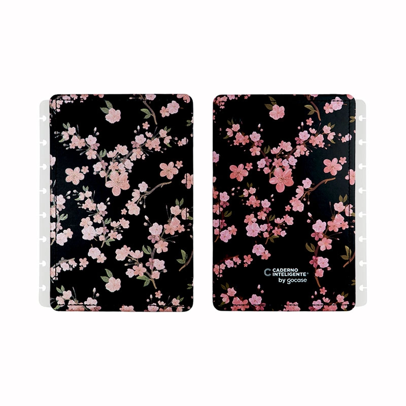 Capa e contra-capa A5 Classical Rose Black by Gocase CICA2110 - Caderno Inteligente