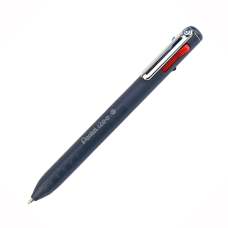 Caneta esferográfica 4 cores 0.7mm Izee Azul - Pentel