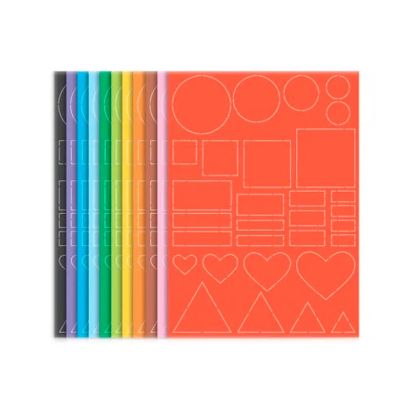 Bloco ecocores multiformas 110g 320X230mm 24 folhas 12 cores 010005 - Novaprint / Ridet