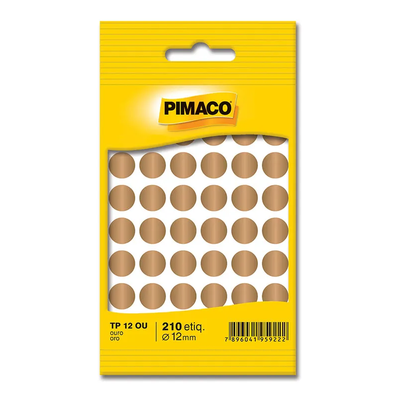 Etiqueta adesiva TP12 - ouro - Pimaco