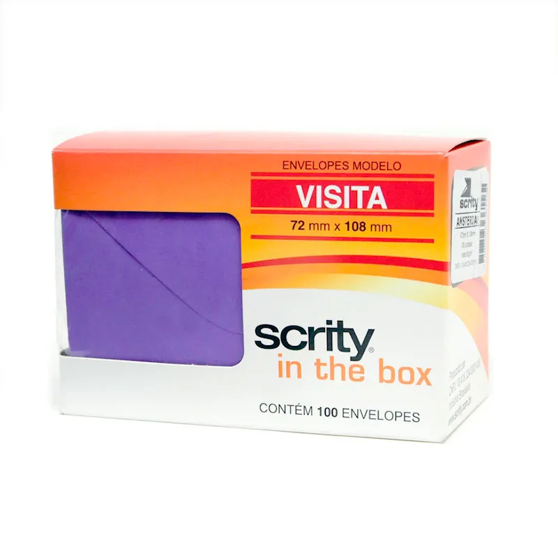 Envelope Color Plus Roxo 72x108mm 100und Scrity