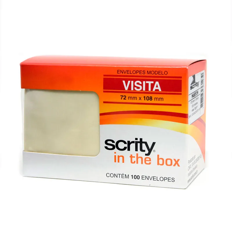 Envelope Color Plus Creme 72x108mm 100und Scrity