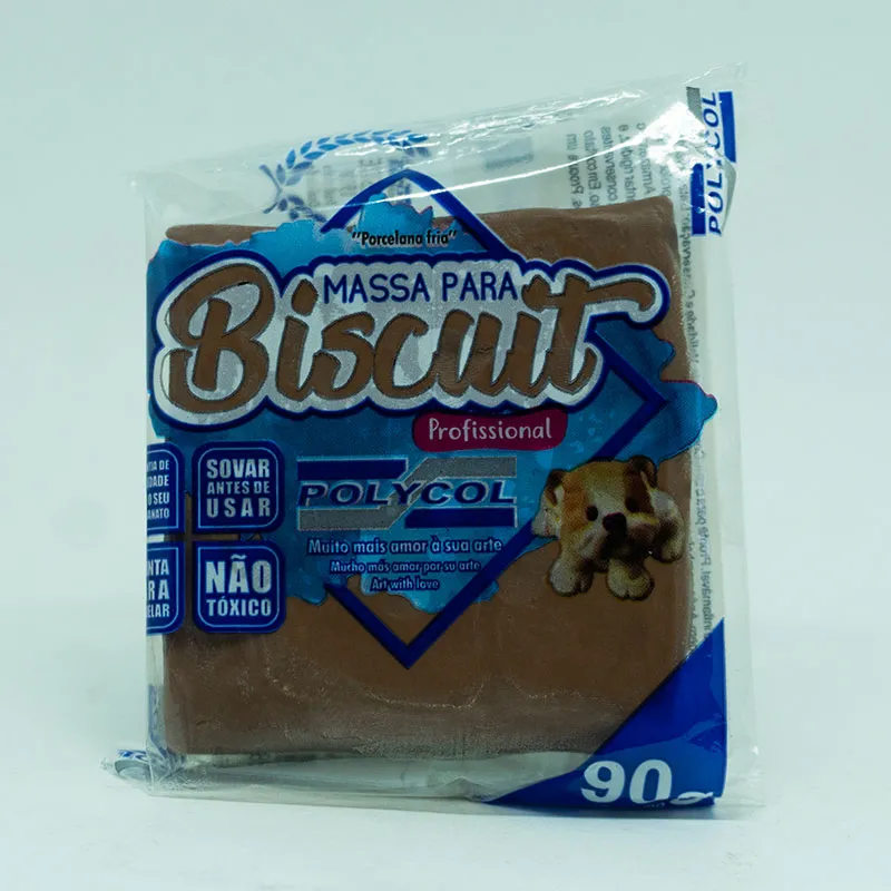 Massa de Biscuit 90g - Marrom - Polycol