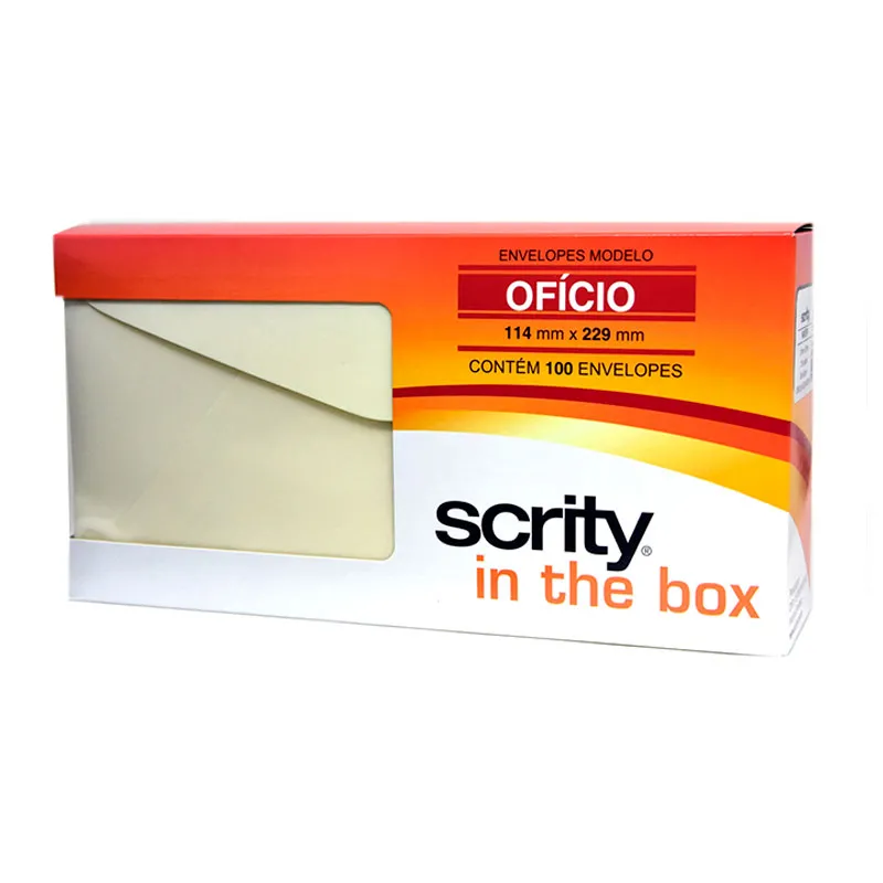 Envelope Color Plus Creme 114x229mm 100und Scrity
