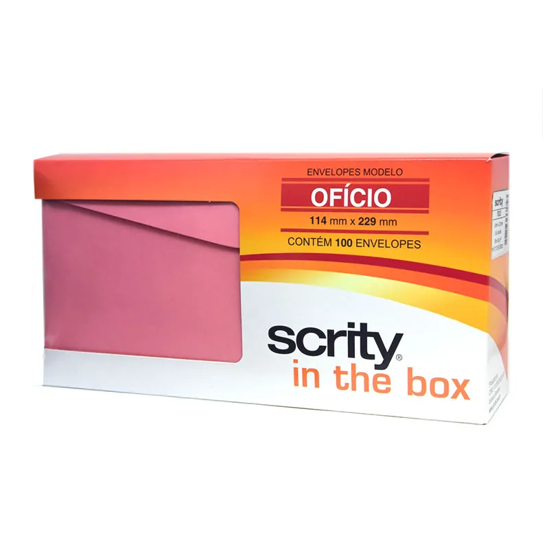 Envelope Color Plus Rosa Claro 114x229mm 100und Scrity