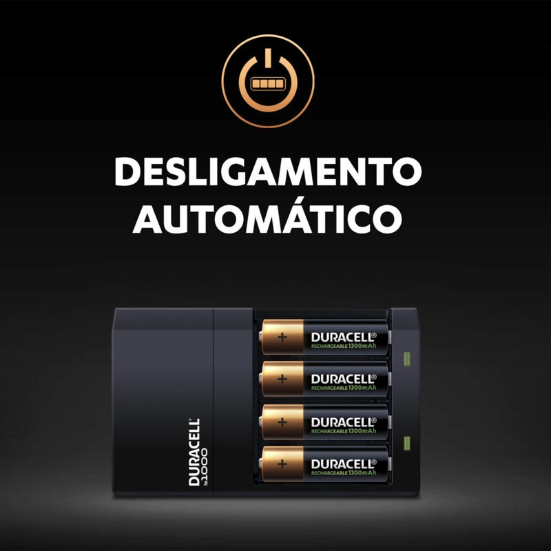 Carregador de pilhas AA/AAA com 4 pilhas - Duracell