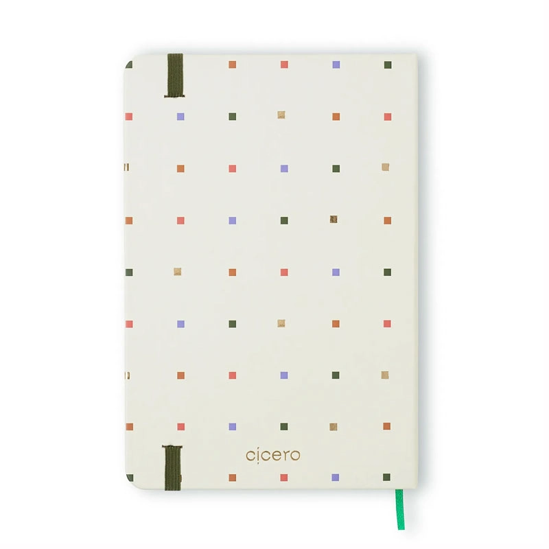 Caderneta capa dura 1/8 Trama Pontos pautado 160 folhas - Cicero