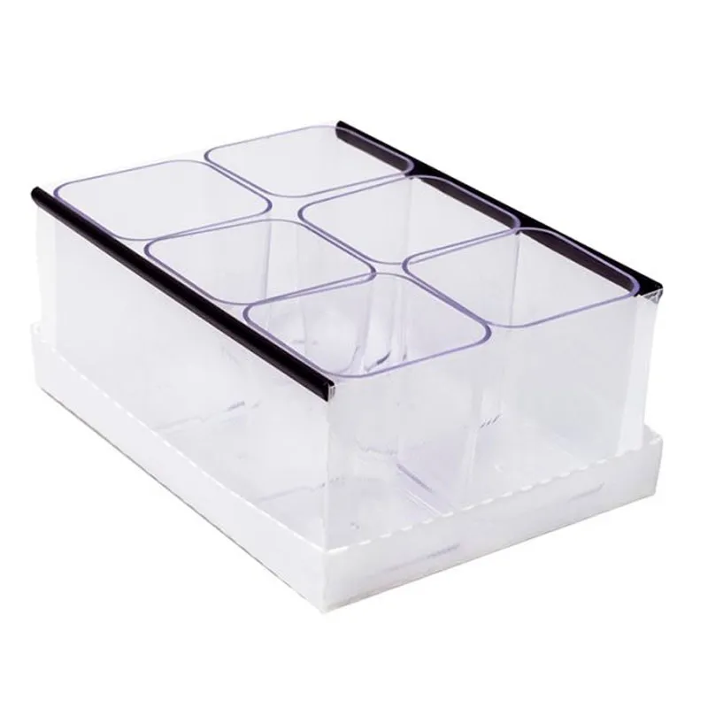 Caixa organizadora de objetos 6 divisões cristal 2193H Dello
