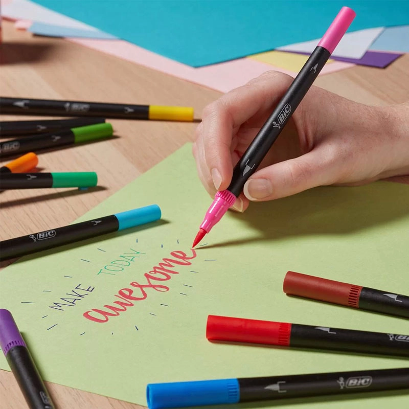 Caneta hidrográfica Dual Tip Intensity com 5 unidades - Bic