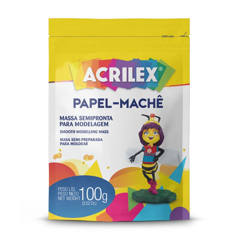 Papel maché com 100g - Acrilex