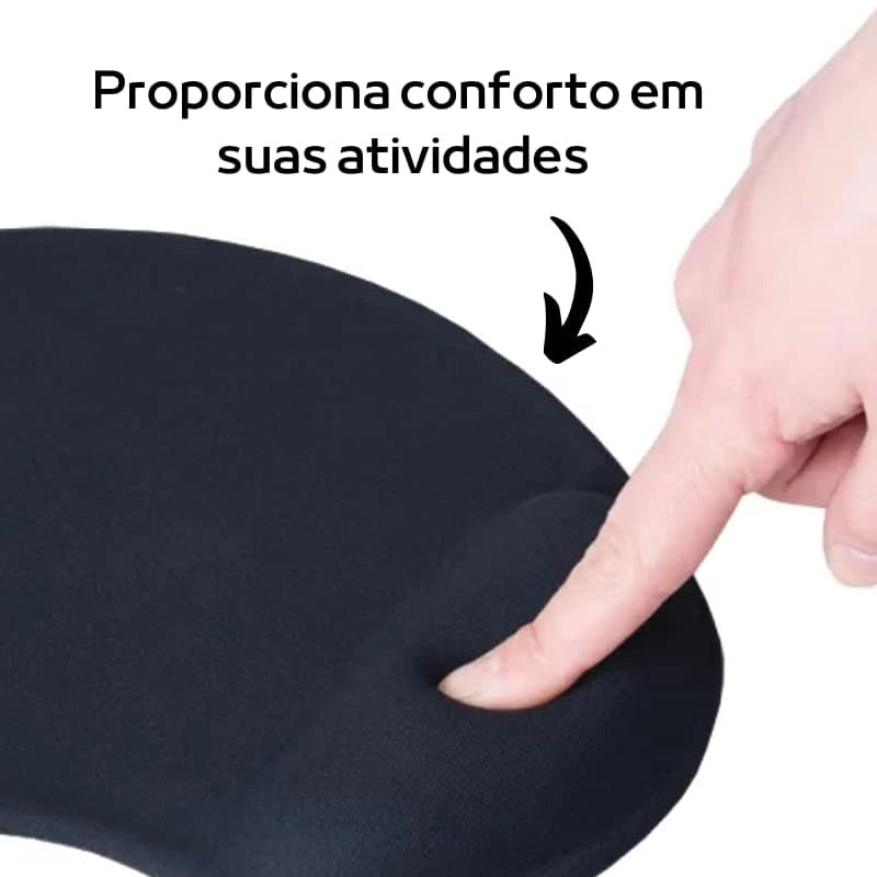 Mouse pad oval com apoio de espuma - Laborpack