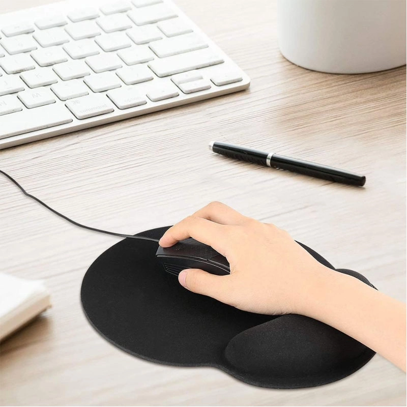 Mouse pad oval com apoio de espuma - Laborpack