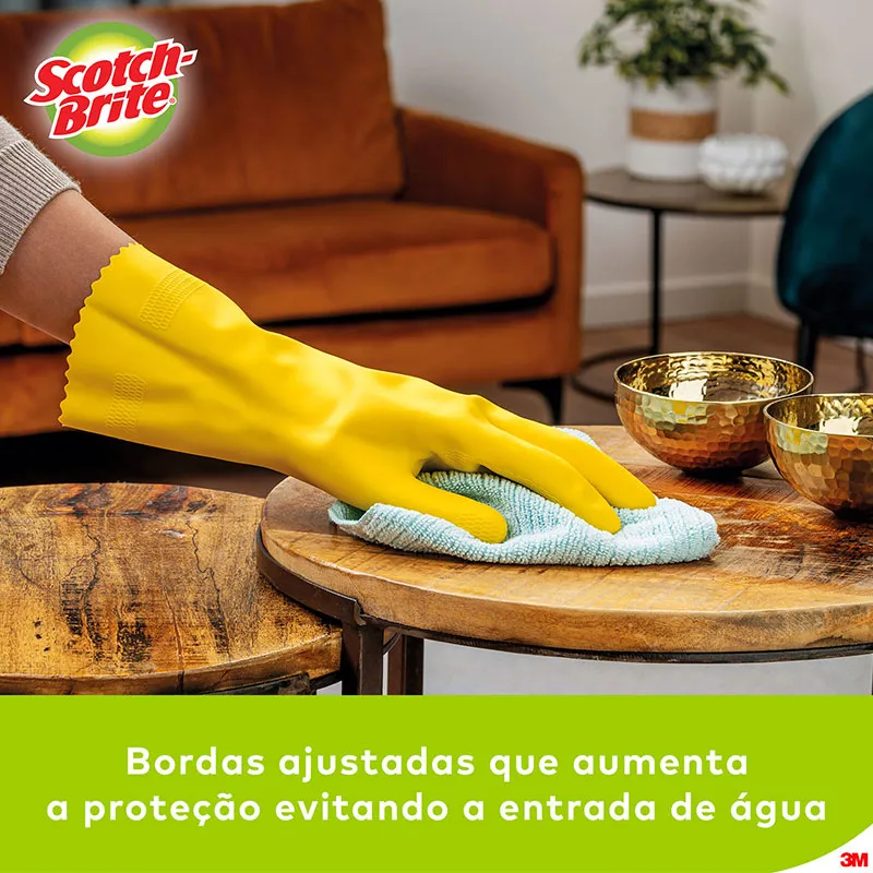 Luva multiuso Scotch-Brite pequena limão amarela - 3M