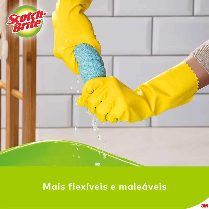 Luva multiuso Scotch-Brite pequena limão amarela - 3M