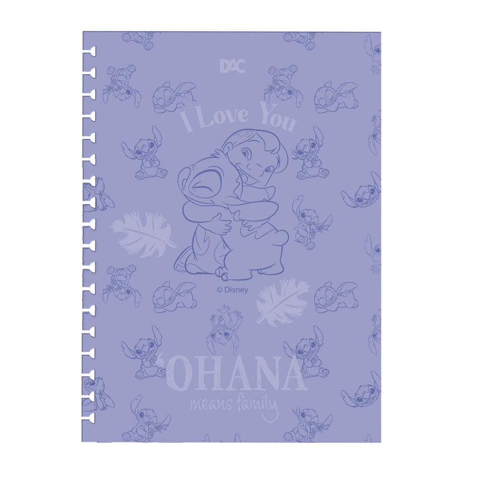 Caderno espiral capa dura universitário Smart 80 folhas 4512 Stitch - Dac