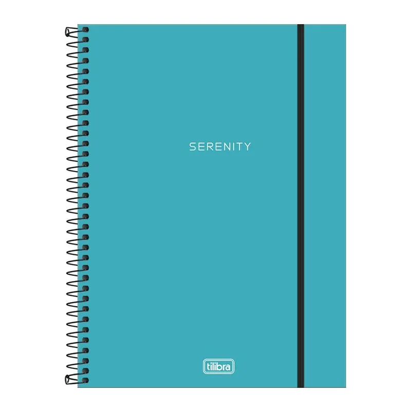 Caderno capa plástica universitário 1x1 80 folhas Neon Azul - Tilibra