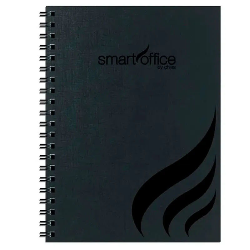 Caderno universitário capa dura 1X1 preto - 2191 - 100 folhas - Hemon