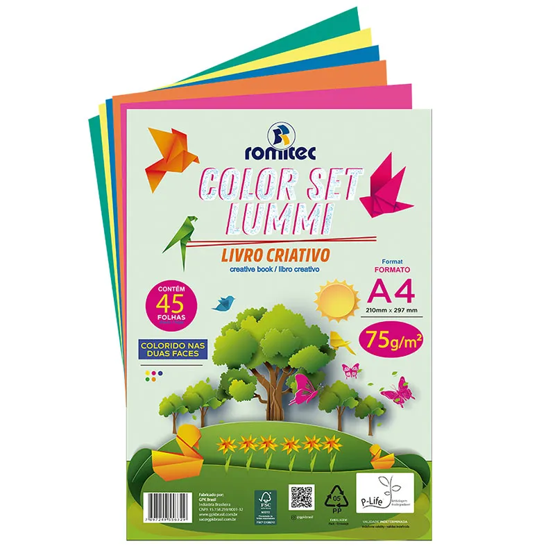 Livro atividades criativo Lummi 75g com 45 folhas - Romitec