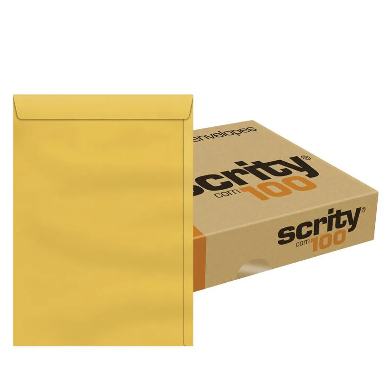 Envelope saco ouro SKO347 370x470mm caixa com 100 unidades - Scrity