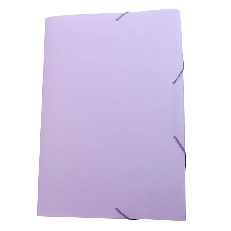 Pasta com aba elástico ofício - Linho Serena - lilás pastel - 0246.LP - Dello