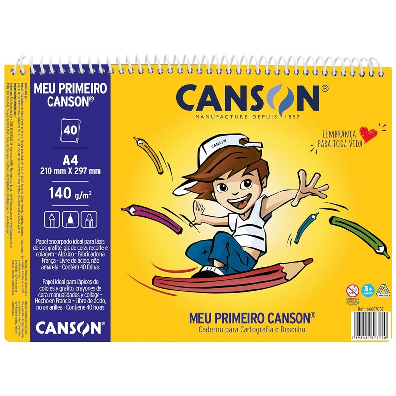 Caderno de desenho Meu Primeiro Canson A4 - com 40 folhas - Canson