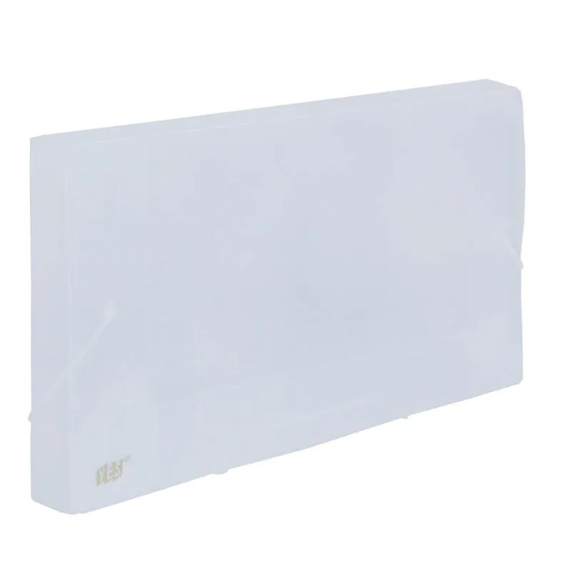 Pasta com aba elástico ofício lombo 30mm - transparente cristal - CX030S/CR - Yes