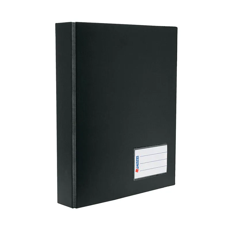 Pasta catálogo A4 jumbo 1224 Preta com 100 plásticos - Chies