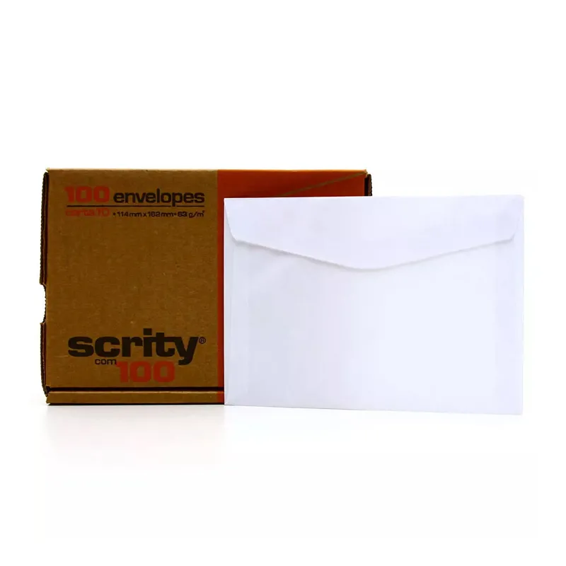 Envelope carta sem RPC COF310 114x162mm caixa com 100 unidades - Scrity