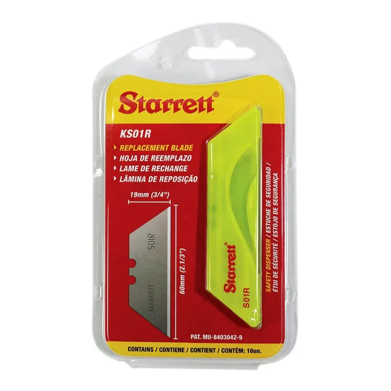 Lâmina para estilete 60x19mm com 10 unidades KS01R - Starrett