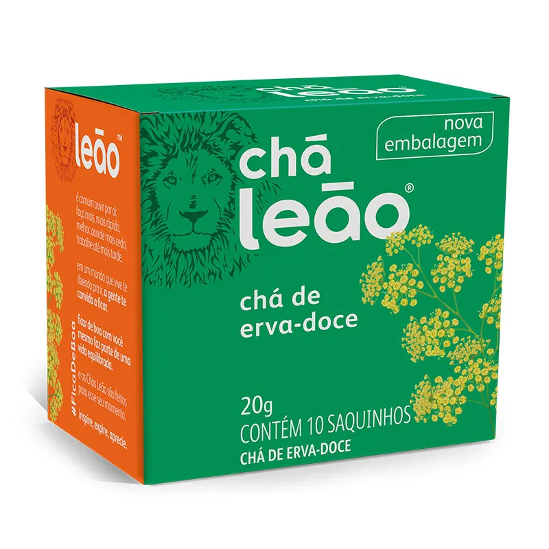 Chá de erva doce - com 10 unidades - Leão Fuze