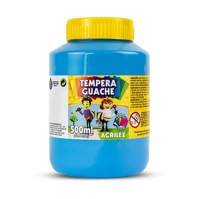 Tinta guache Azul Celeste 500ml - 503 - Acrilex
