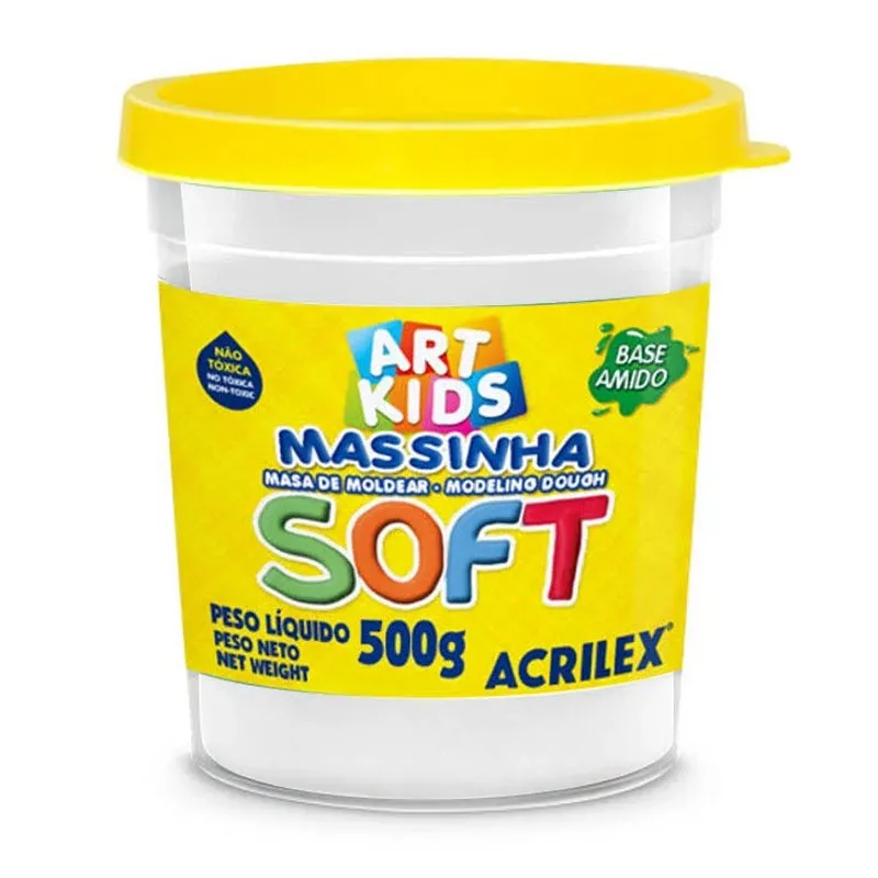 Massa de modelar Soft 500g - Branco 418 - Acrilex