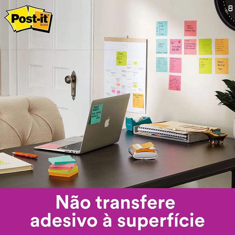 Bloco de notas super adesivas Post-it Verde Ácido 76x76mm 90 folhas - 3M