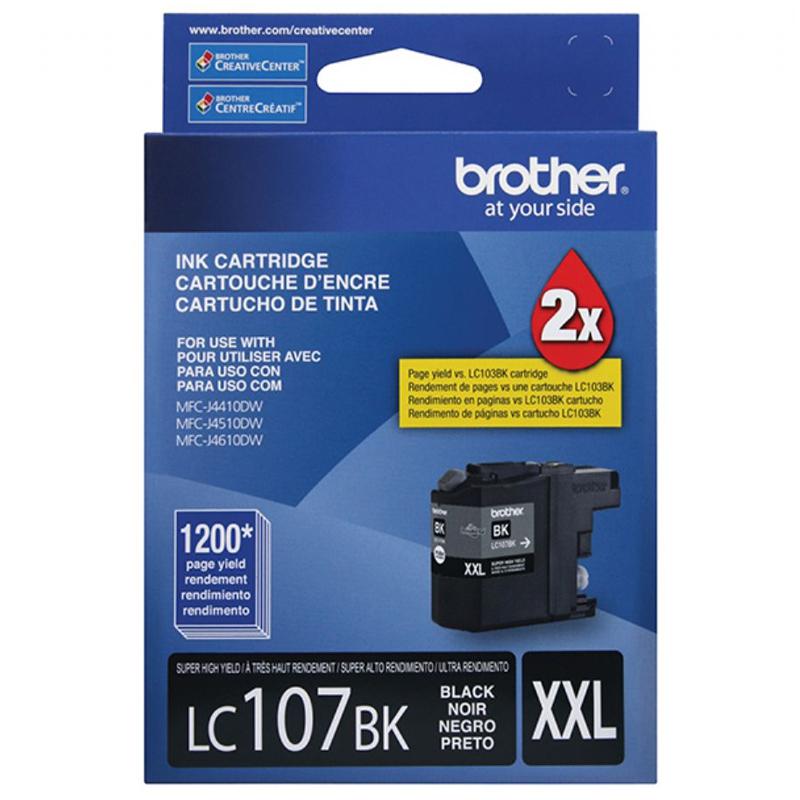 Cartucho Brother LC107BK - preto 1200 páginas