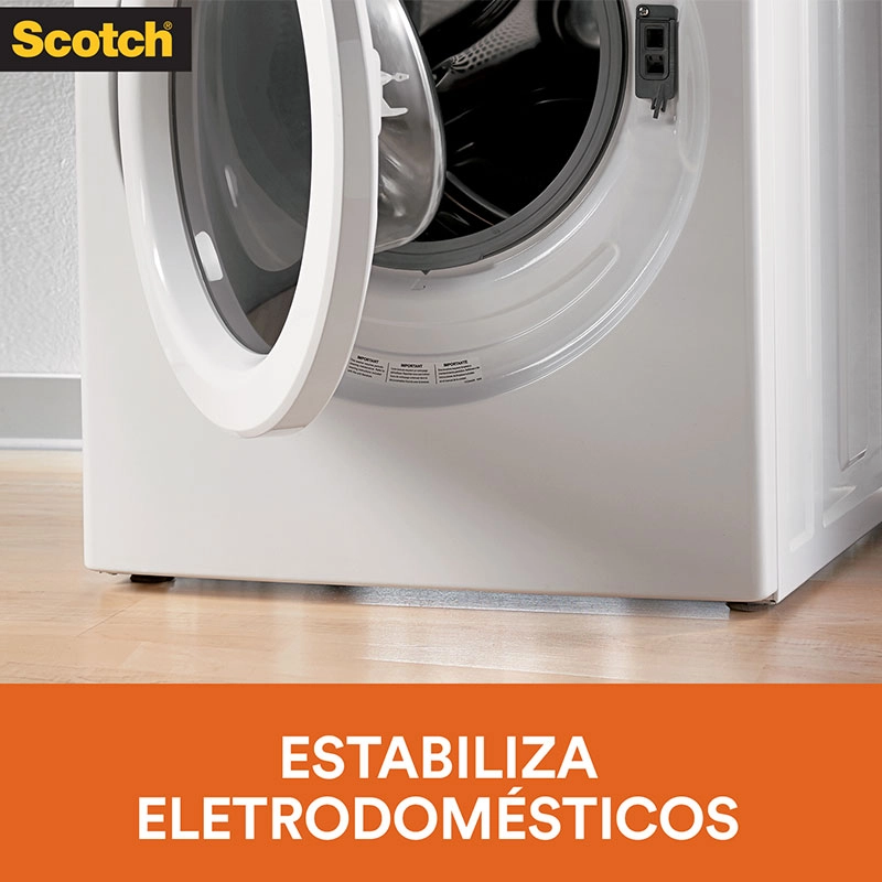 Protetor antideslizante Scotch quadrado preto Médio 12 unidades - 3M