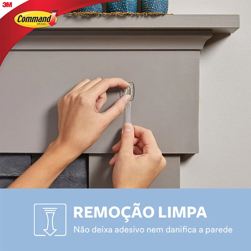 Gancho adesivo Command transparente mini 6 unid HB004270490 - 3M