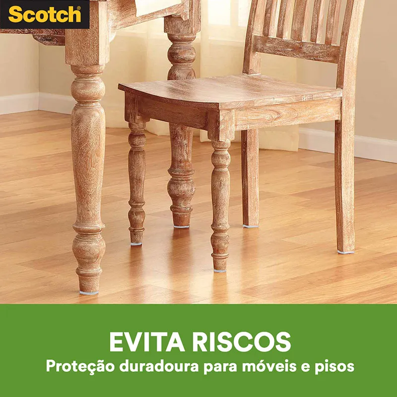 Feltro sintético para móveis leves Scotch quadrado marrom Médio c/12 unid - 3M