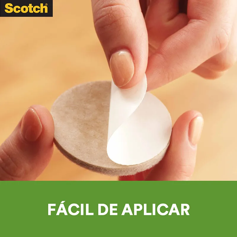 Feltro sintético para móveis leves Scotch quadrado marrom Médio c/12 unid - 3M