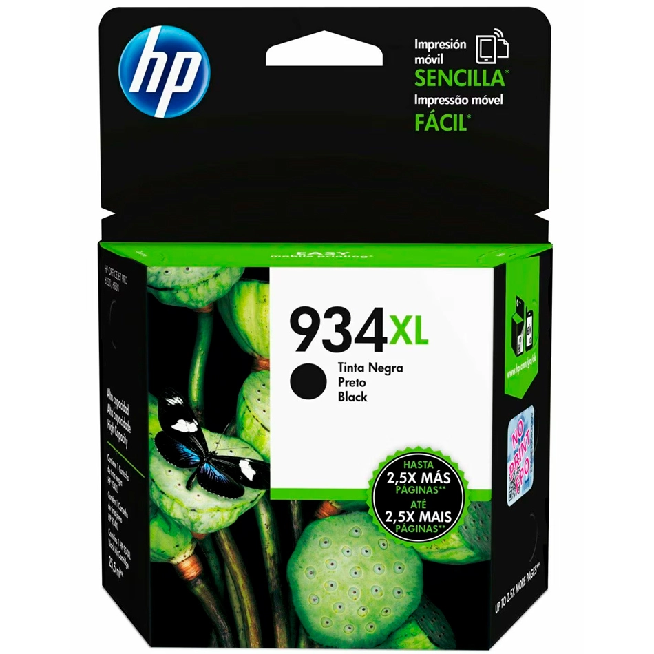 Cartucho HP 934XL Original C2P23AL preto p/ Officejet 6830, 6230