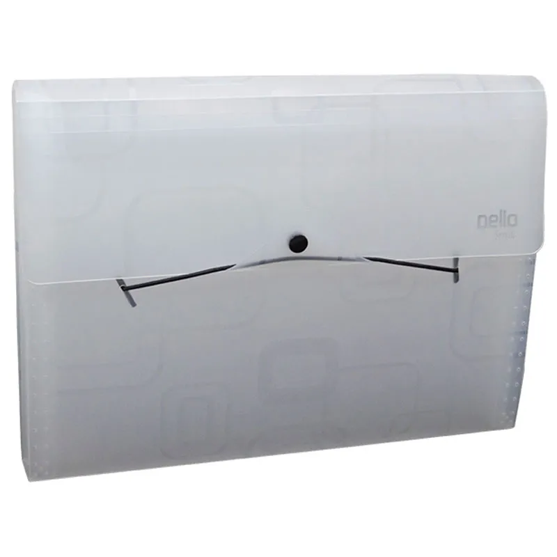 Pasta sanfonada A4 com 12 divisórias - Cristal - 6070.H - Dello