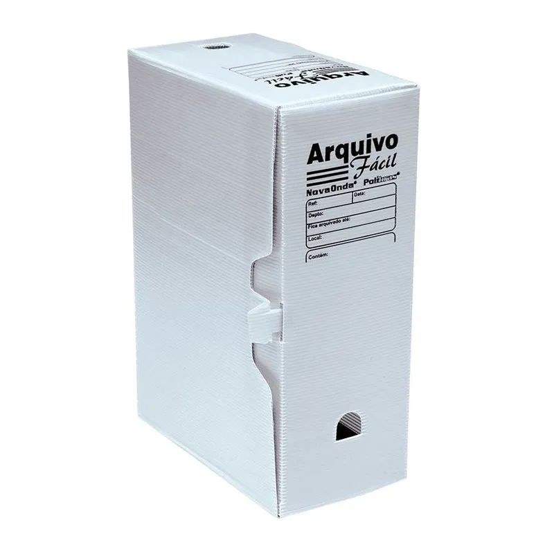 Arquivo morto plástico ofício novaonda - Branco - Polibras