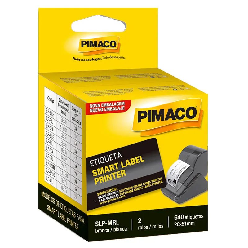 Etiqueta Smart Label SLP-MRL com 640 etiquetas - Pimaco