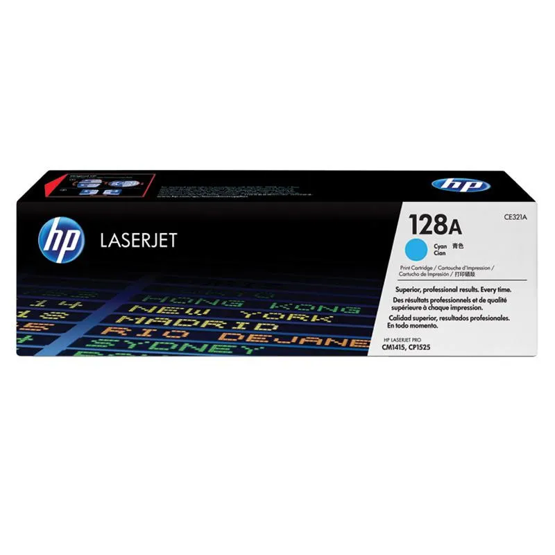 Toner HP 128A Original CE321AB Ciano p/ CM1415fn, CM1415fnw, CP1525nw